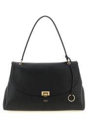 Ferragamo Black Calfskin Shoulder Bag for Women