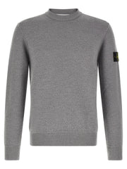 Stone Island Gray Virgin Wool Cardigan