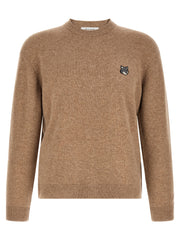 Maison Kitsuné Beige Wool Cardigan