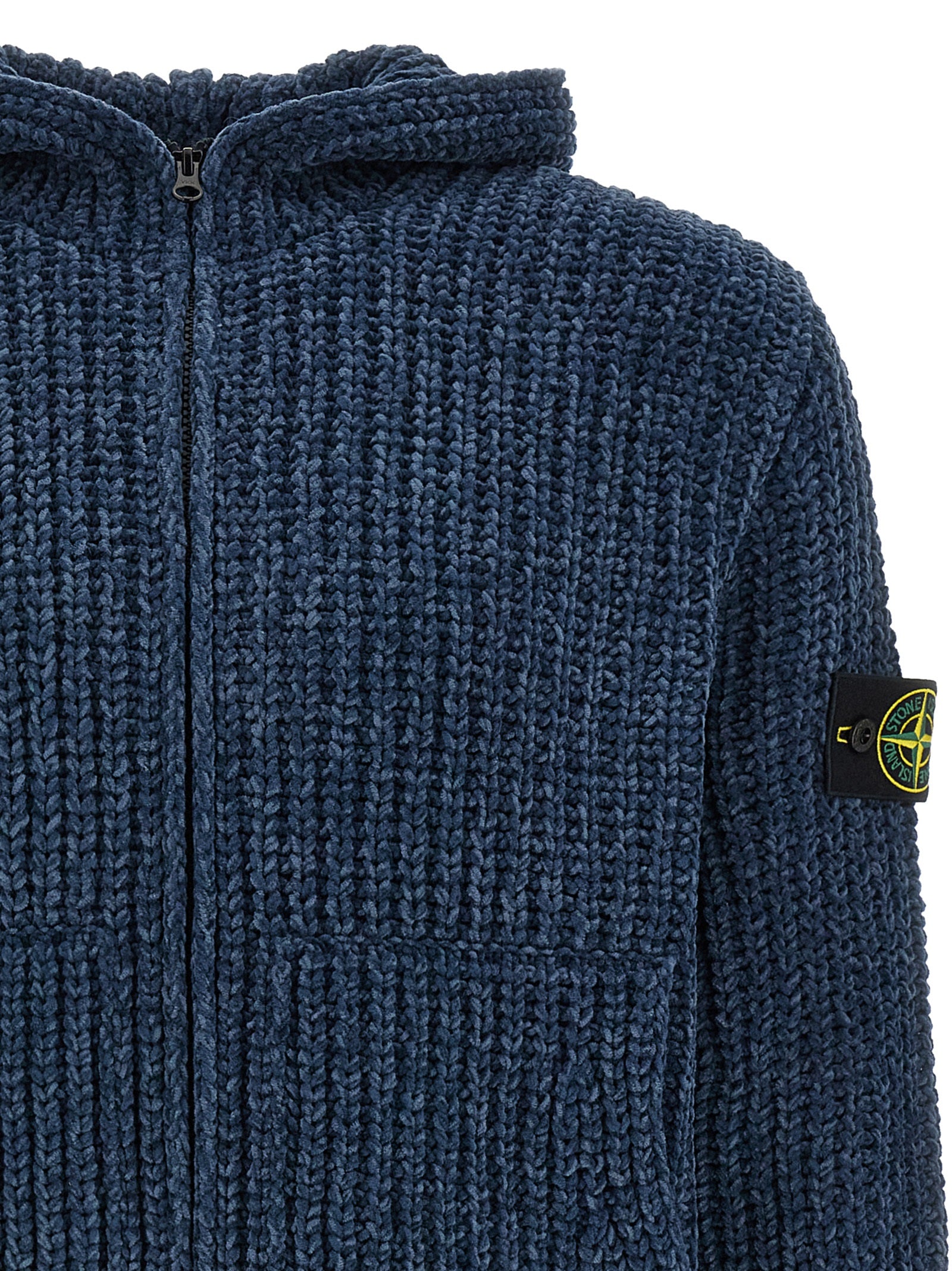 Stone Island Blue Cotton Cardigan for Men