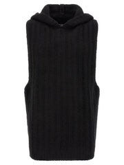 Rick Owens Black Cashmere Sleeveles Sweater