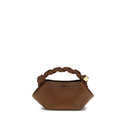 Ganni Brown Recycled Leather Handbag