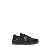 Philipp Plein Black Polyester Low Top Sneakers