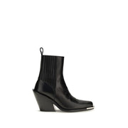 Rabanne Black Calf Leather Bos Taurus Ankle Boots