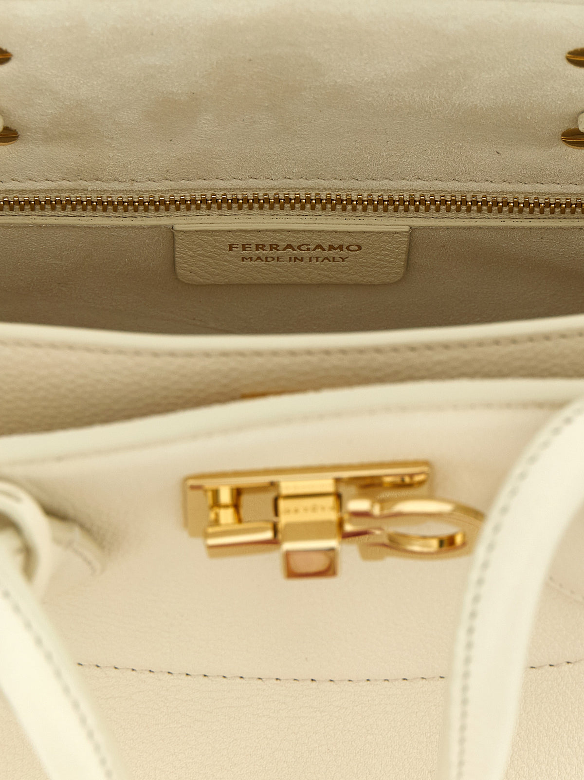 Ferragamo White Calfskin Handbag for Women