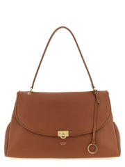 Ferragamo Brown Calfskin Shoulder Bag for Women