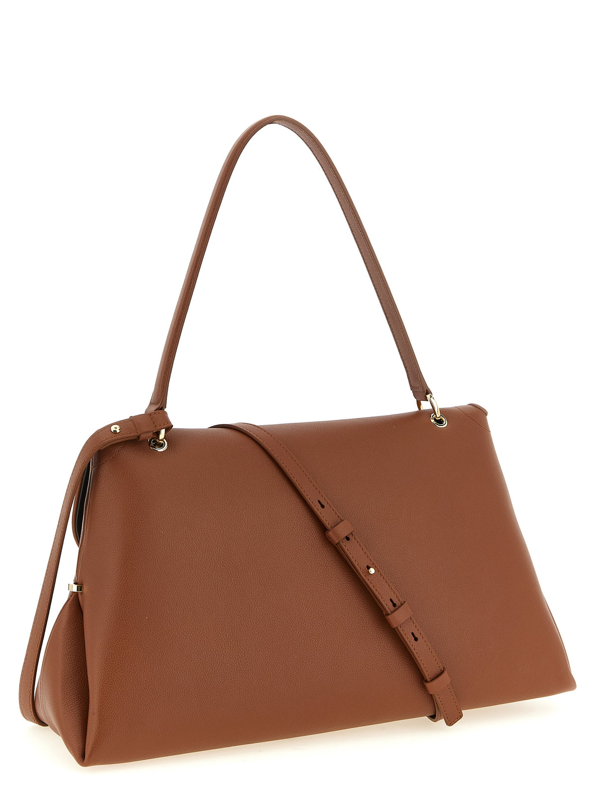 Ferragamo Brown Calfskin Shoulder Bag for Women