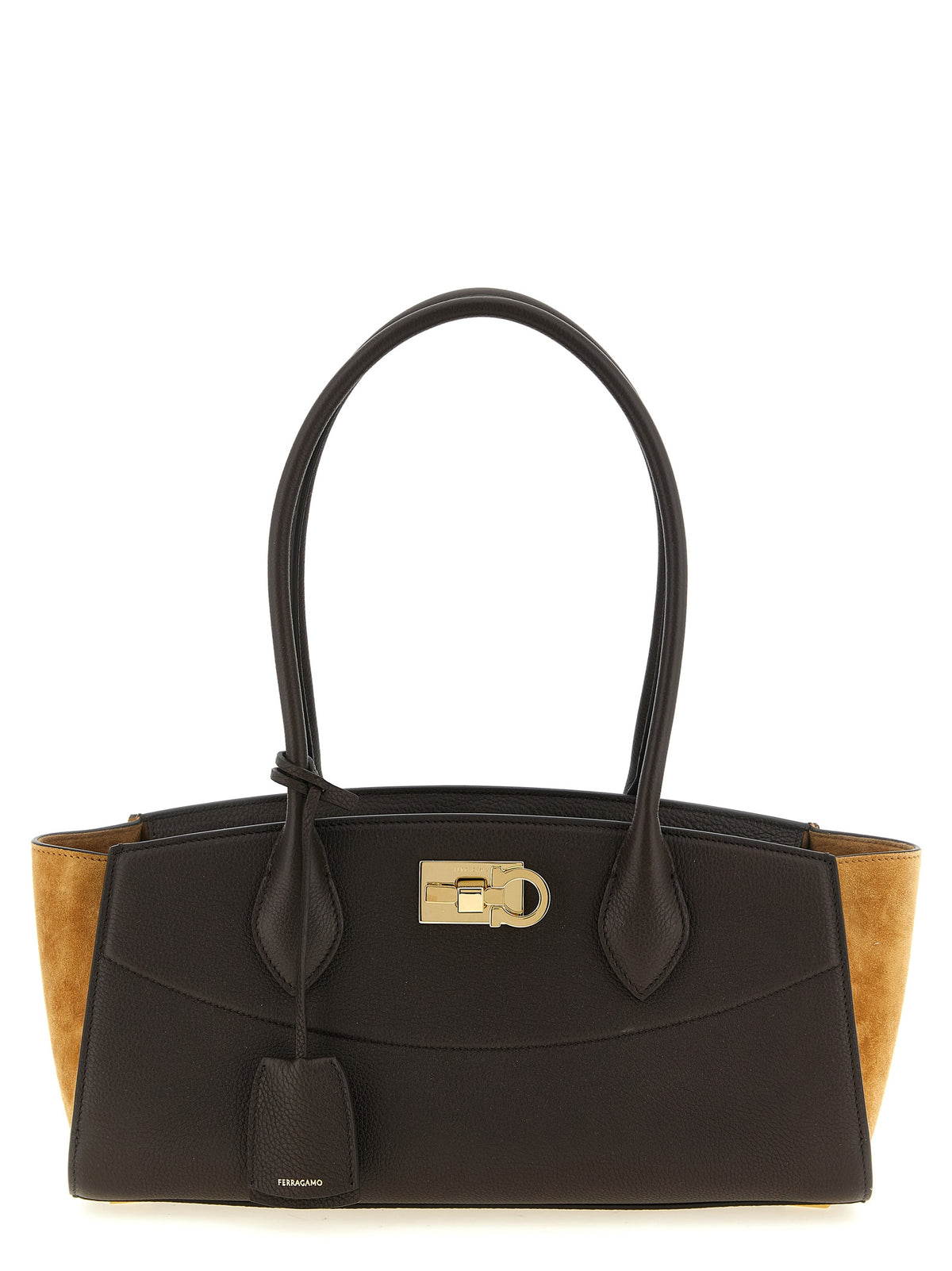 Ferragamo Brown Calfskin Shoulder Bag for Women