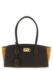 Ferragamo Brown Calfskin Shoulder Bag for Women