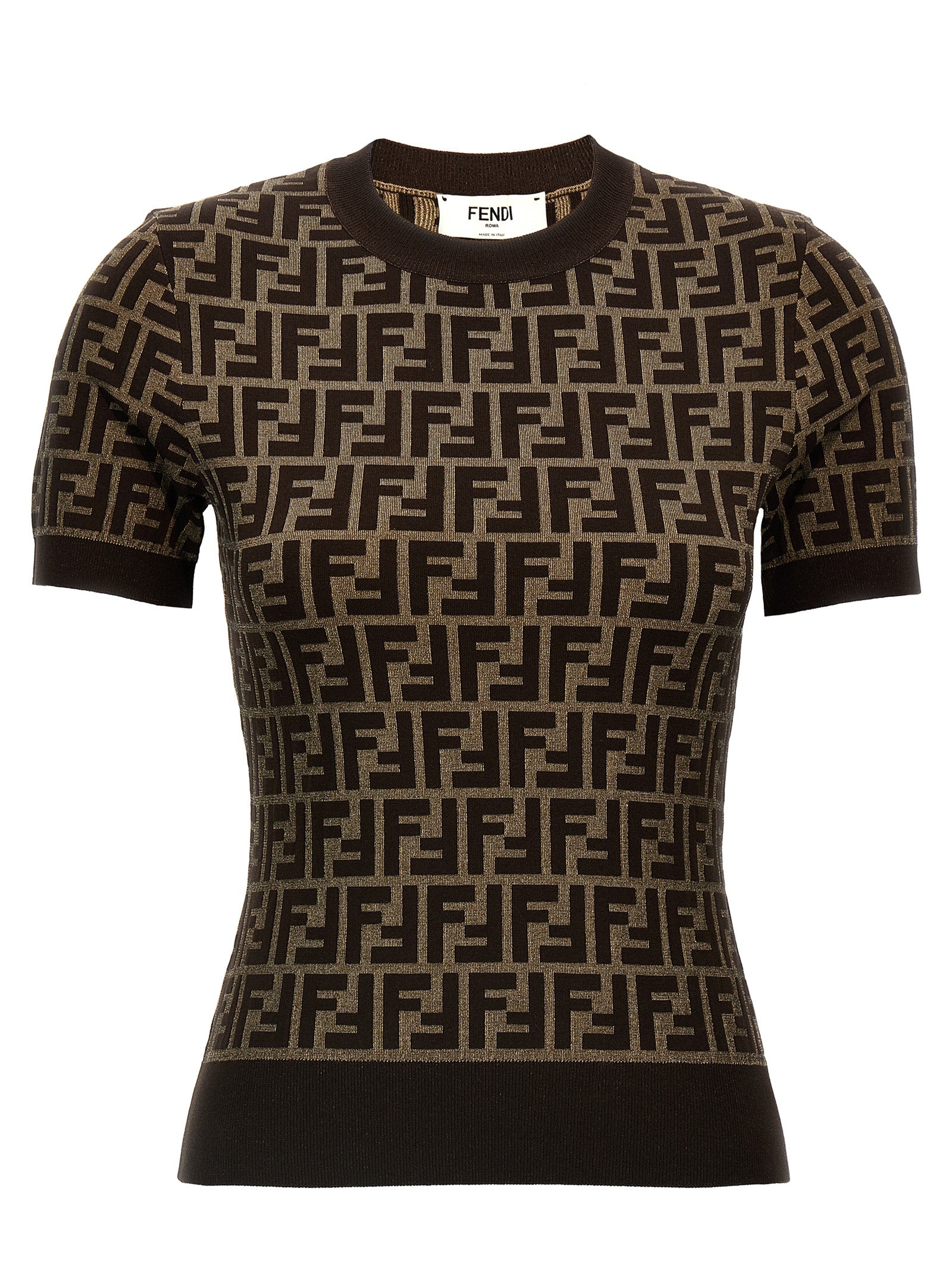 Fendi Brown Cotton Cardigan
