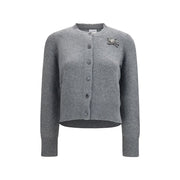Burberry Gray Wool Oves Aries Cardigan
