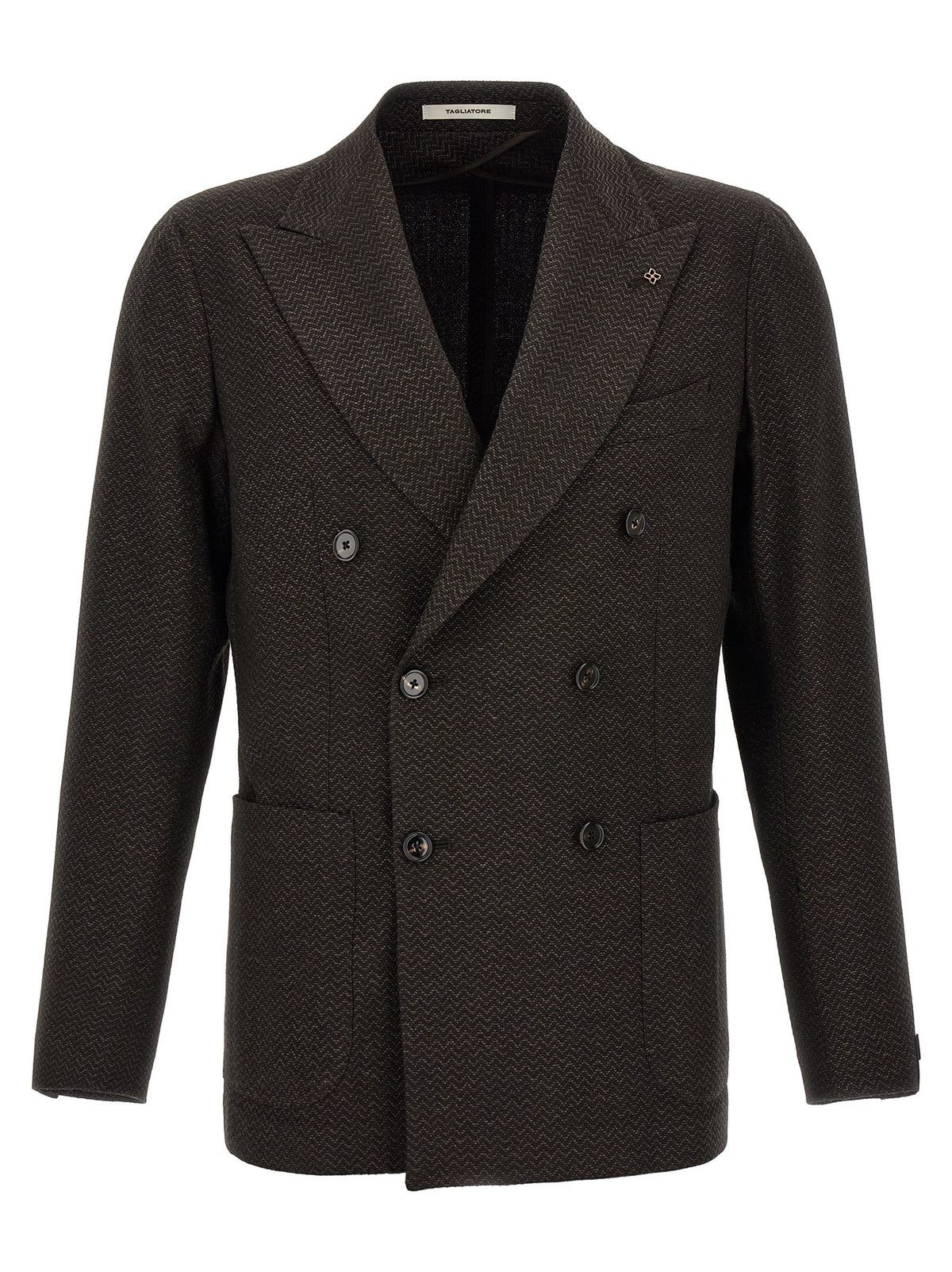 Tagliatore Brown Virgin Wool Blazer for Men