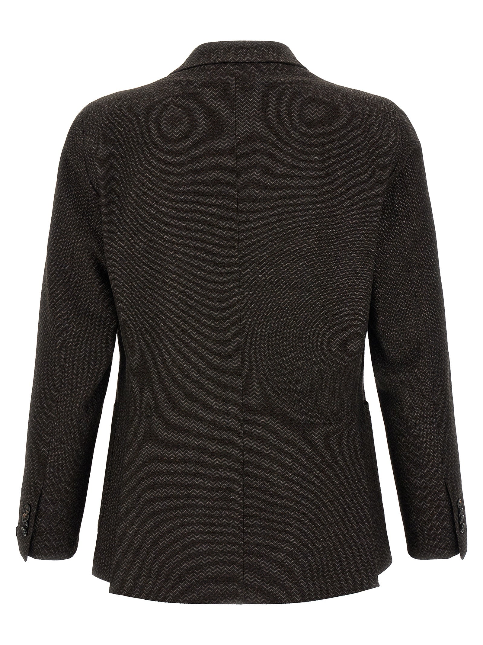 Tagliatore Brown Virgin Wool Blazer for Men
