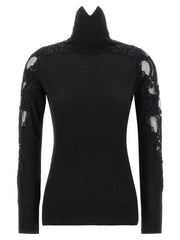 Ermanno Scervino Black Virgin Wool Cardigan