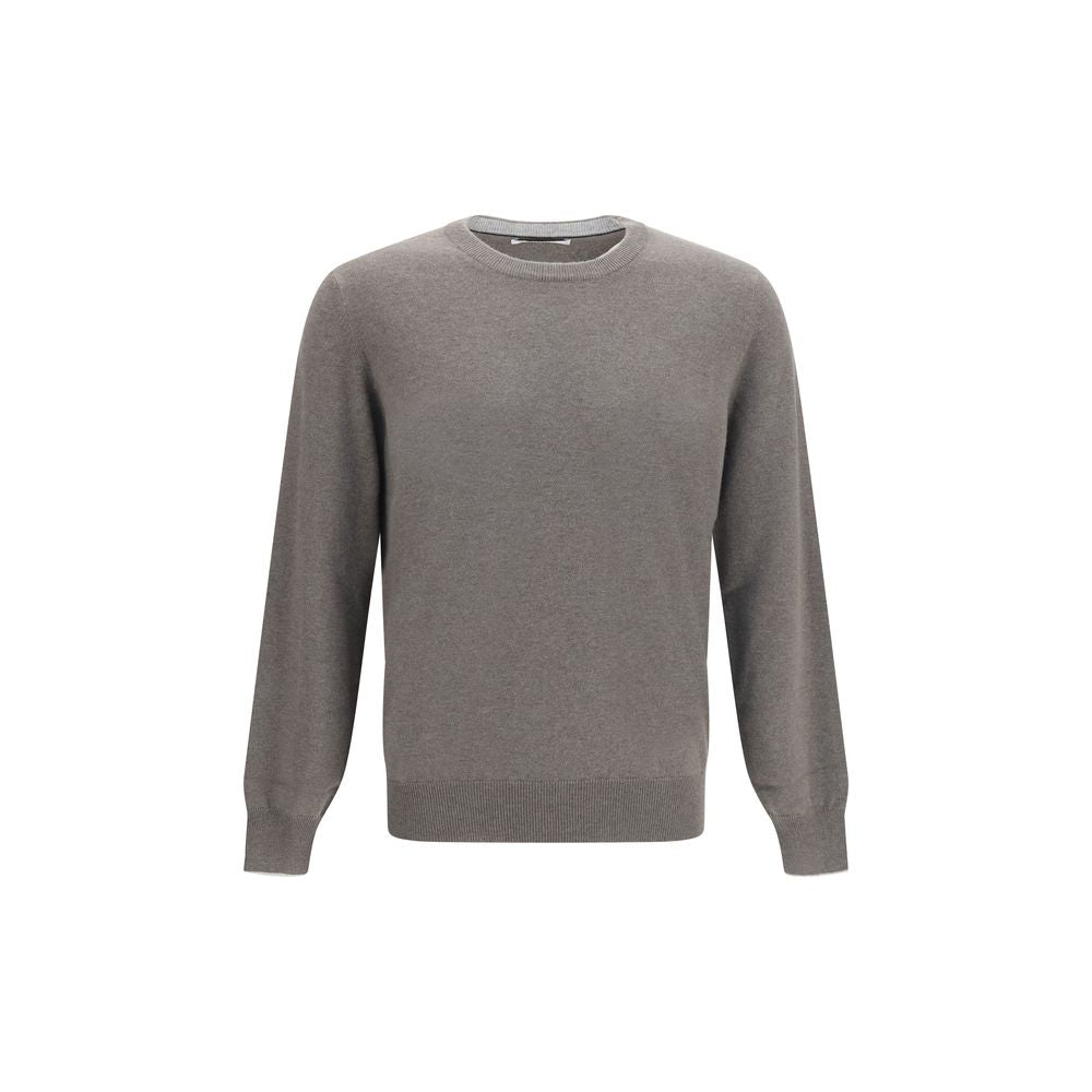 Brunello Cucinelli Gray Cashmere Sweater for Men