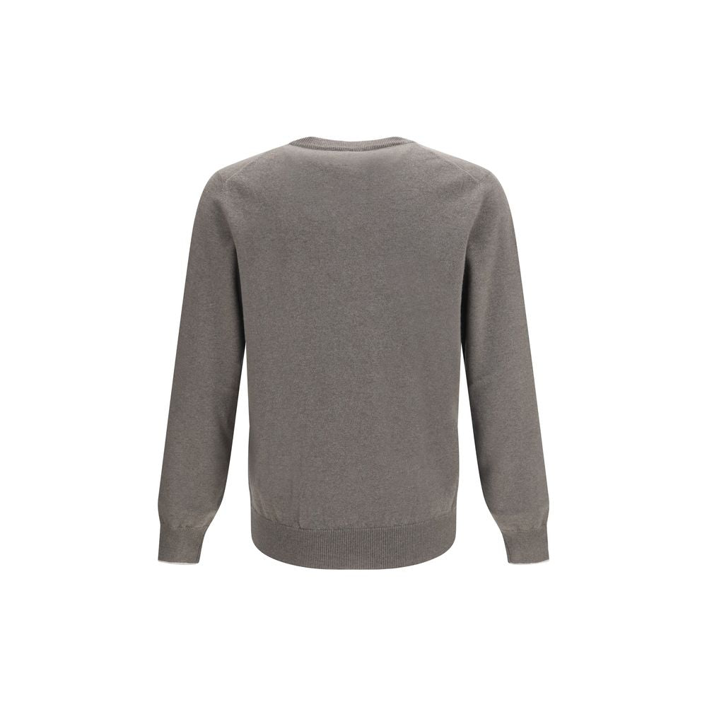 Brunello Cucinelli Gray Cashmere Sweater for Men