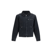 Represent Black Cotton Full-Length Jacket