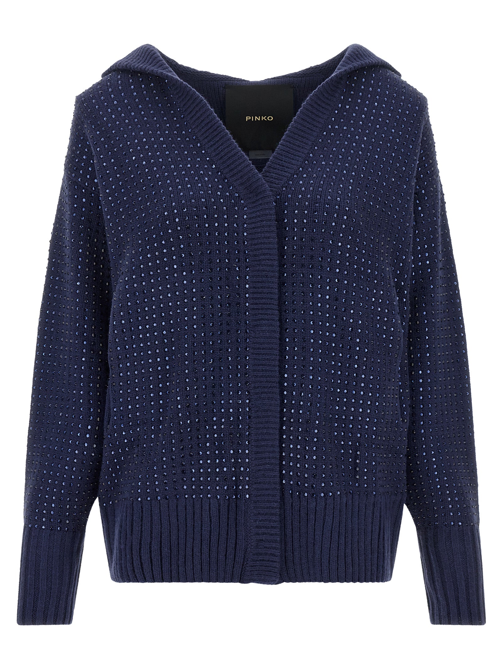 PINKO Blue Wool Cardigan