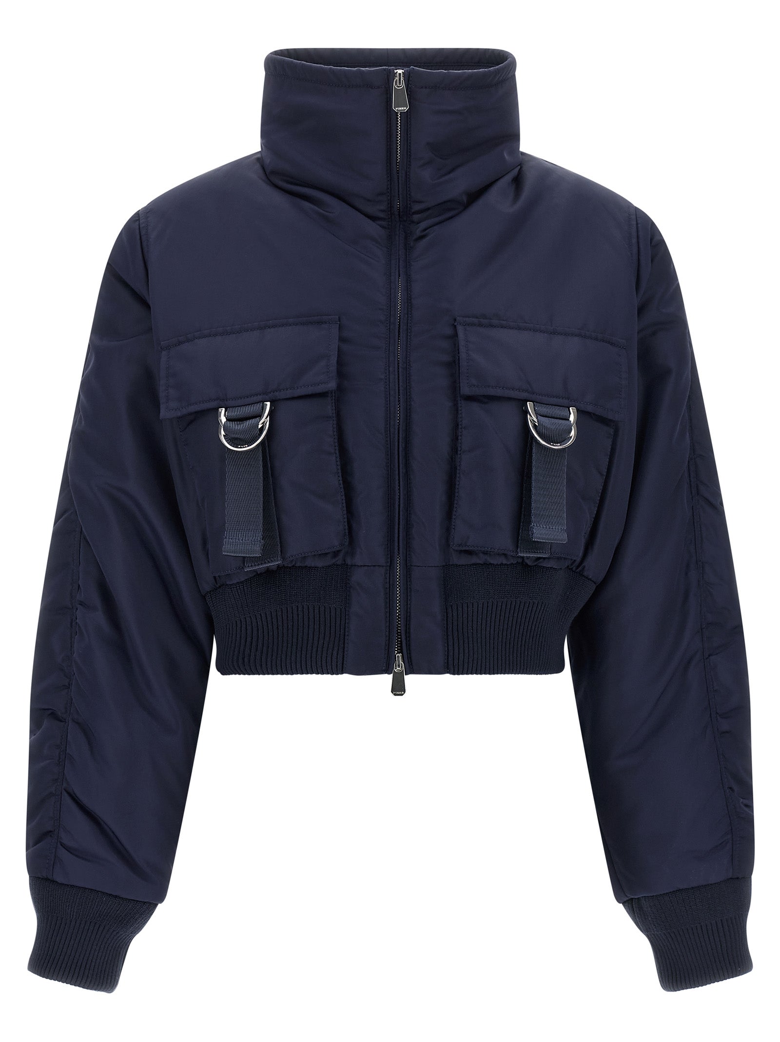 PINKO Blue Polyamide Bomber