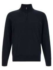 Hugo Boss Blue Virgin Wool Cardigan