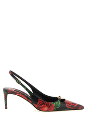 Dolce & Gabbana Multicolor Calfskin Mid Heel Pumps