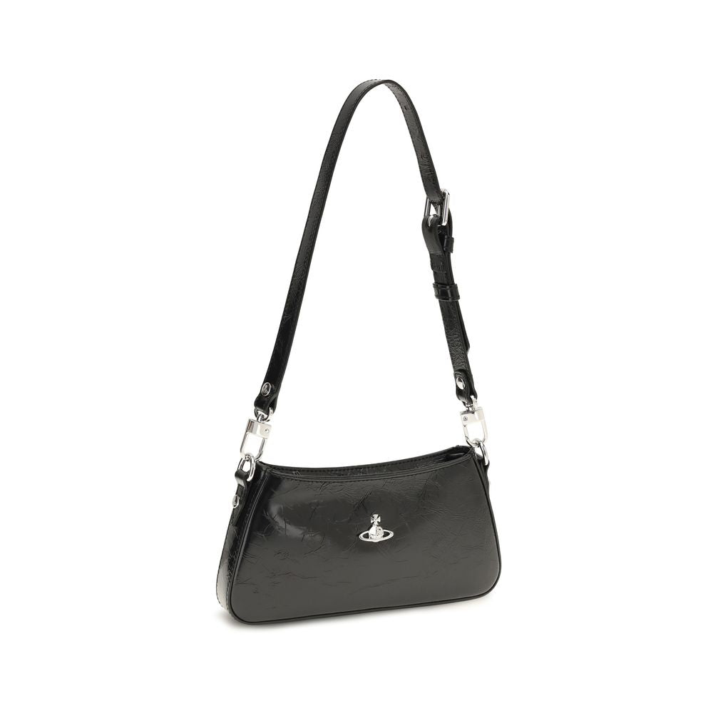 Vivienne Westwood Black Calf Leather Bos Taurus Shoulder Bag for Women