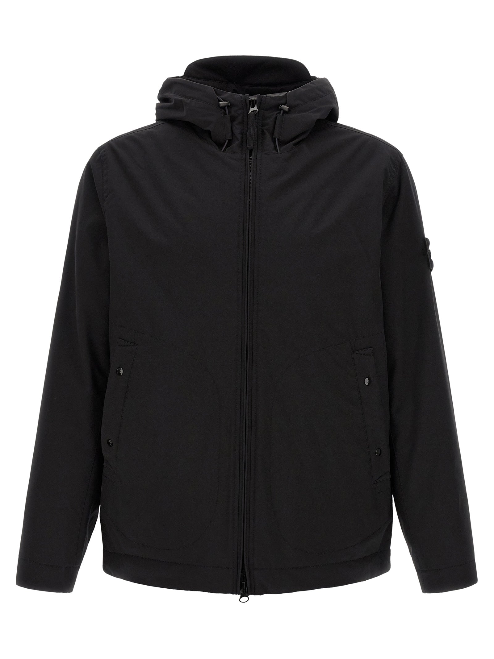 Stone Island Black Polyester Shell Jacket