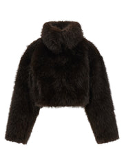 ROTATE BIRGER CHRISTENSEN Brown Polyester Coat