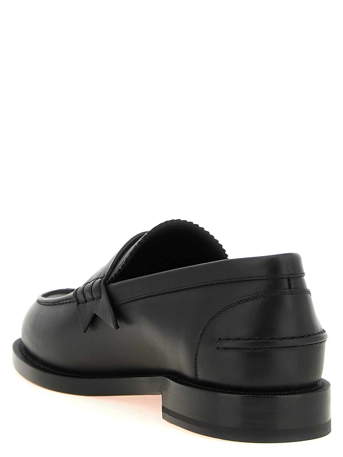 Christian Louboutin Black Calfskin Slip-On Loafers for Men