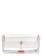 Christian Louboutin Silver Pvc Clutch Bag