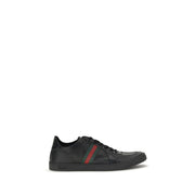 Gucci Black Calf Leather Bos Taurus Low Top Sneakers