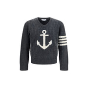 Thom Browne Gray Wool Oves Aries Sweatshirt