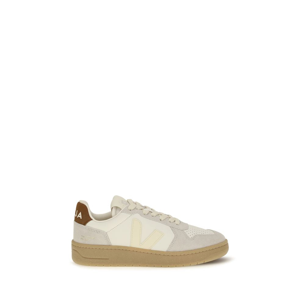 Veja Beige Calf Leather Bos Taurus Low Top Sneakers for Women