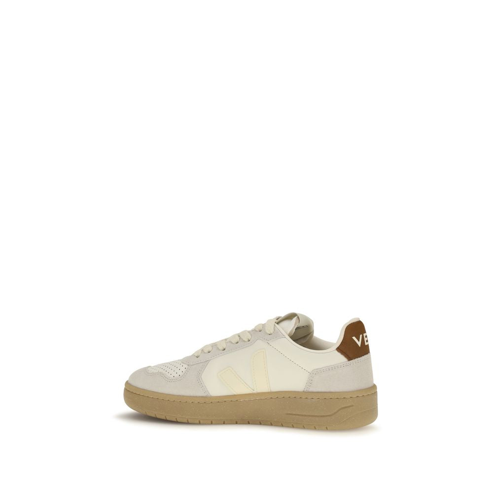 Veja Beige Calf Leather Bos Taurus Low Top Sneakers for Women