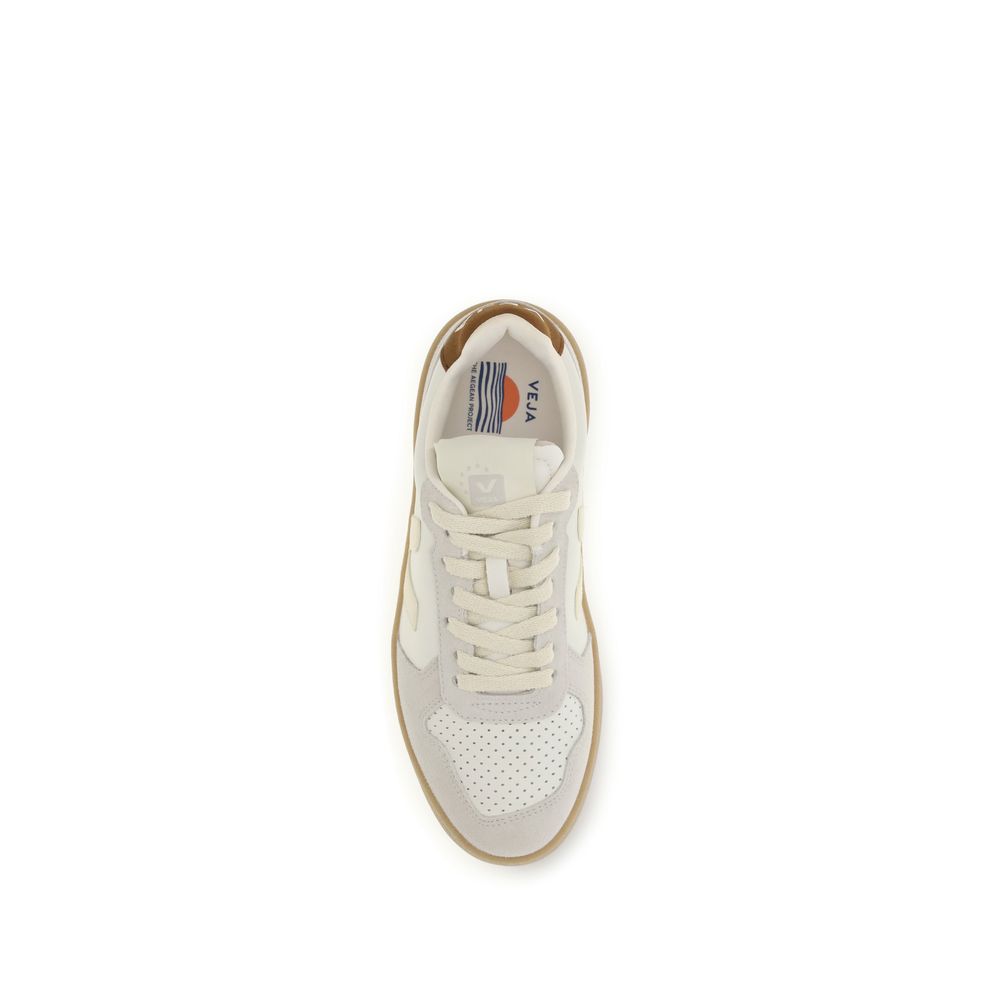 Veja Beige Calf Leather Bos Taurus Low Top Sneakers for Women