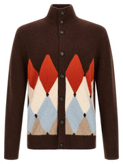 Ballantyne Brown Cashmere Cardigan