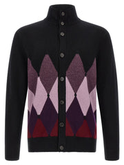 Ballantyne Black Cashmere Cardigan