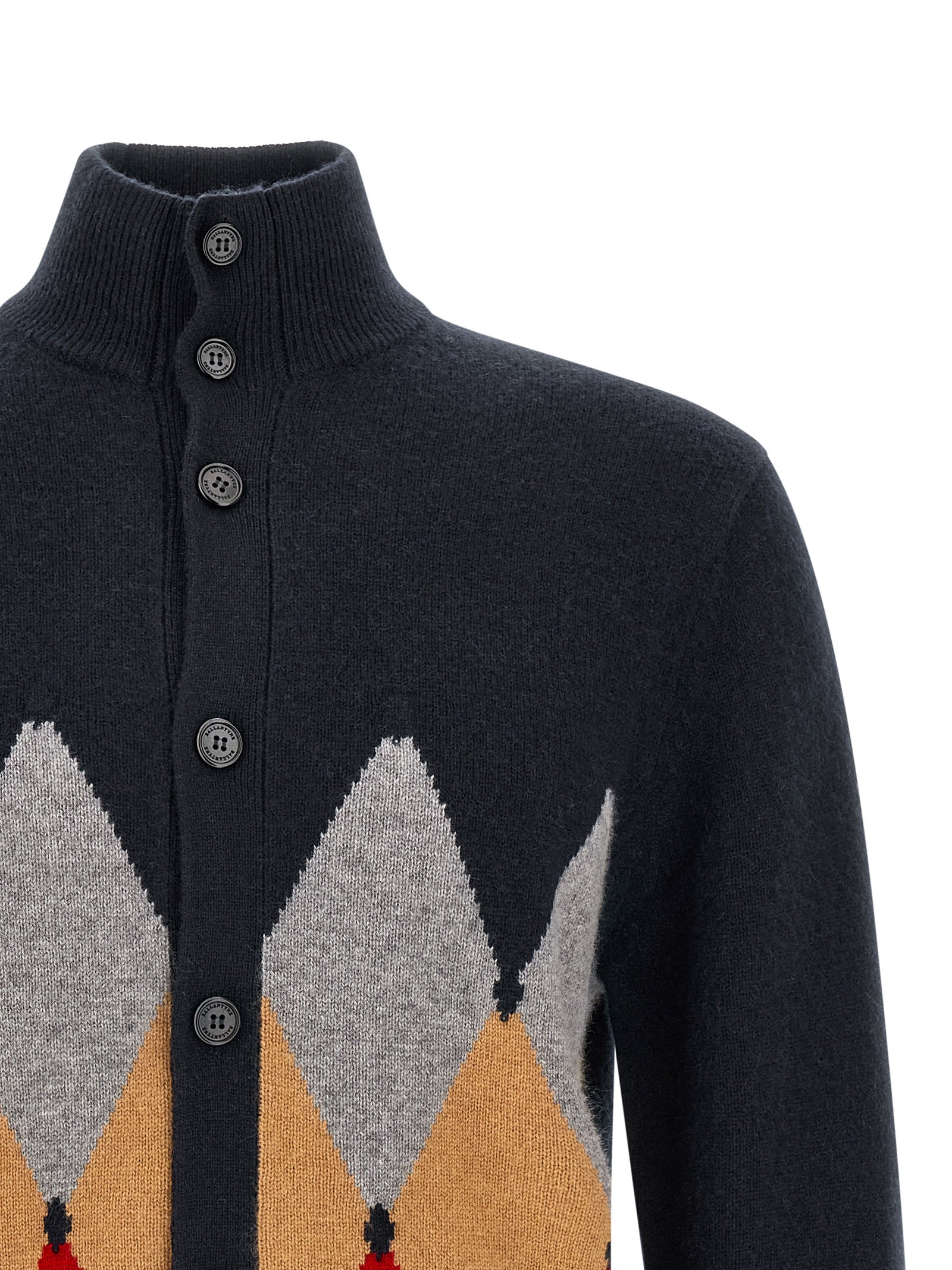 Ballantyne Blue Cashmere Cardigan