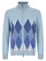 Ballantyne Blue Cashmere Cardigan
