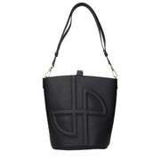 Patou Black Leather Crossbody Bag