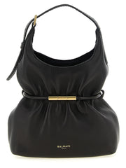 Balmain Black Lamb Leather Handbag