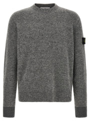 Stone Island Gray Wool Cardigan