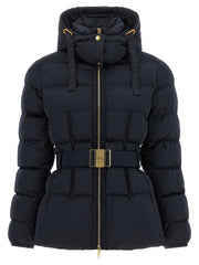 Elisabetta Franchi Black Polyester Full-Length Jacket
