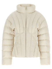 Elisabetta Franchi White Polyester Full-Length Jacket