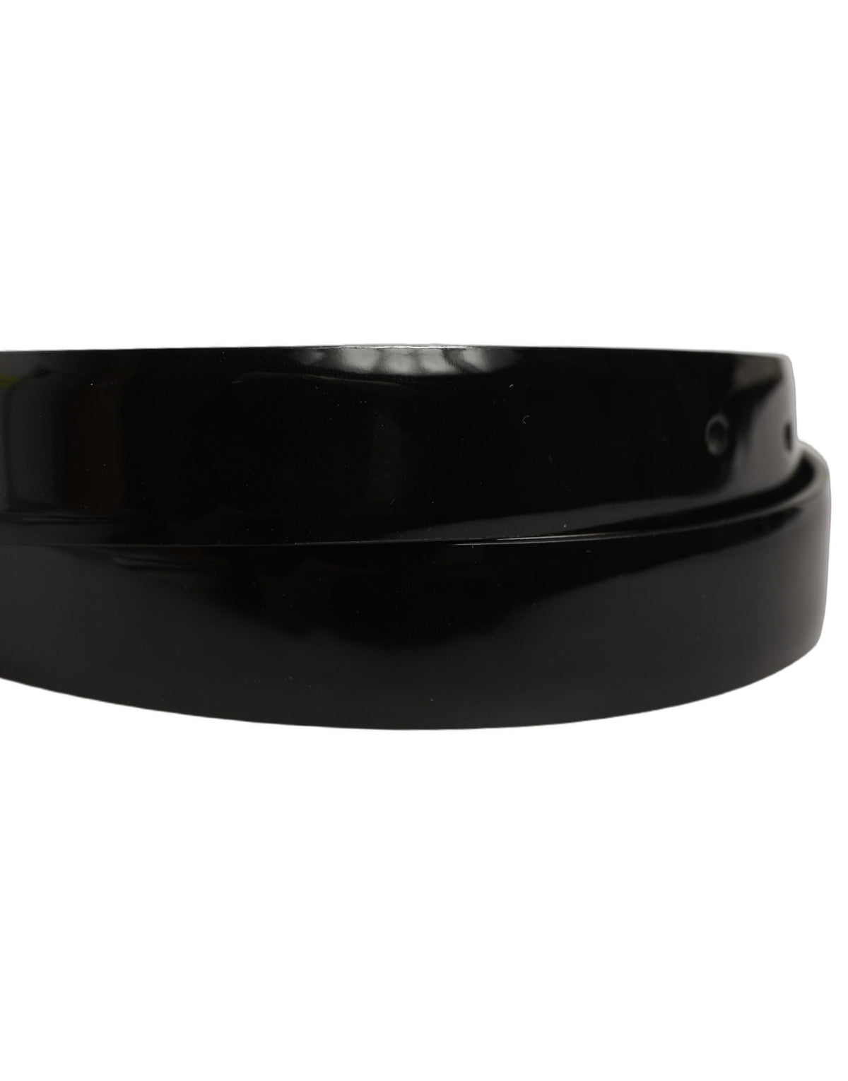 Dolce & Gabbana Black Classic Leather Gold Tone Buckle Belt for Men