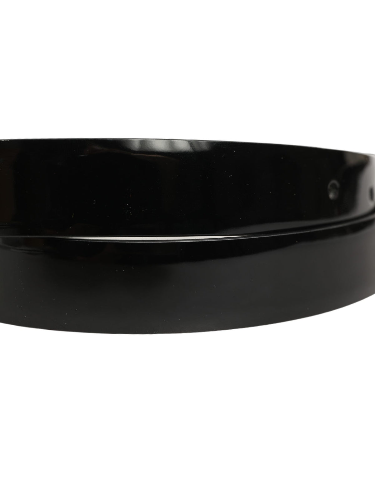 Dolce & Gabbana Black Classic Leather Gold Tone Buckle Belt for Men