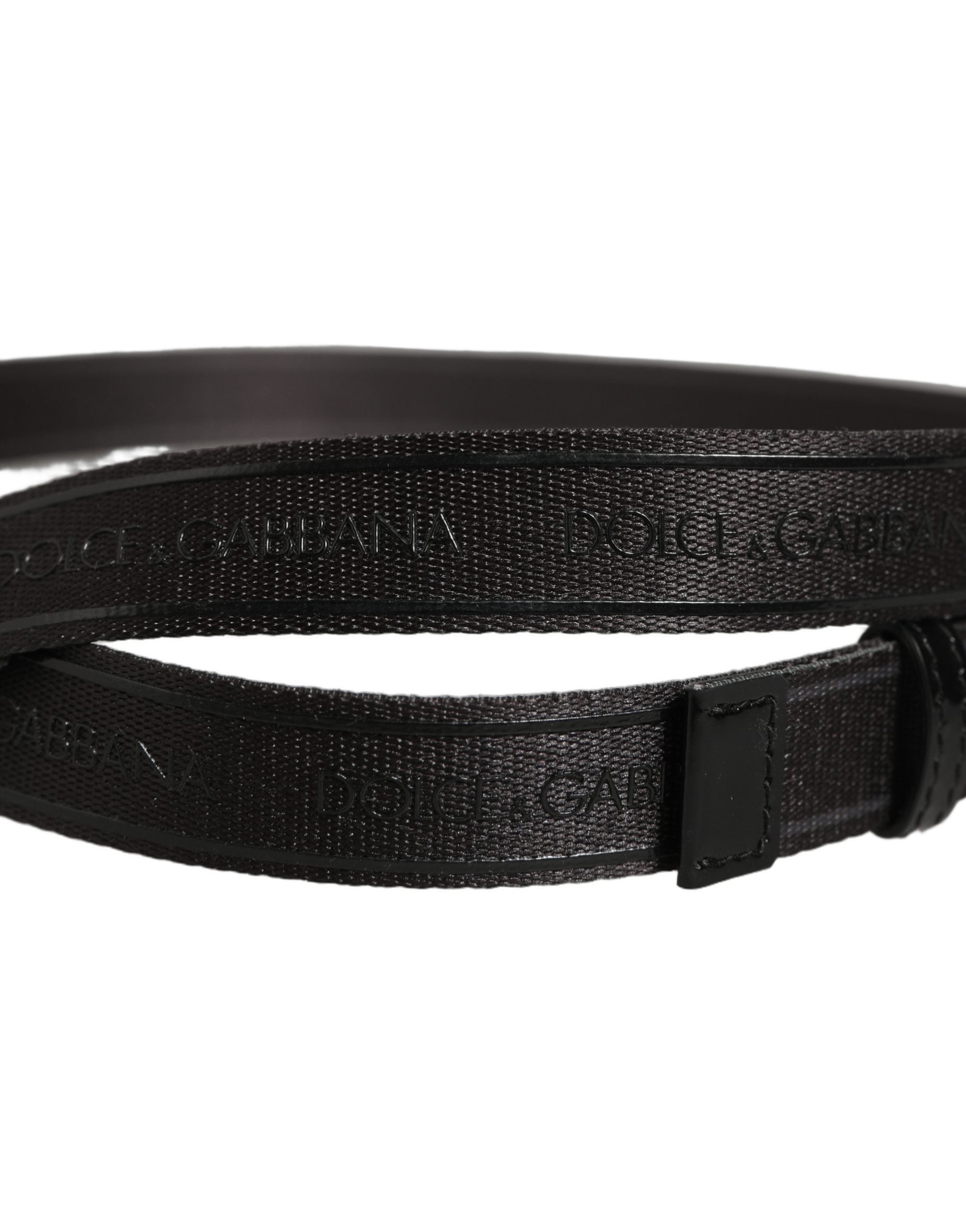 Dolce & Gabbana Men Black Nylon Webbing Plastic Buckle Belt