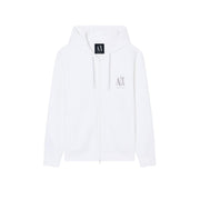 Armani Exchange White Cotton Hoodie