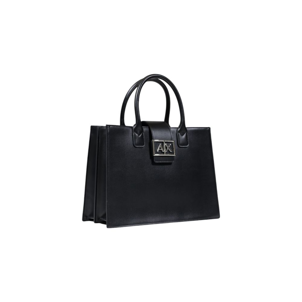 Armani Exchange Black Polyester Handbag for Women