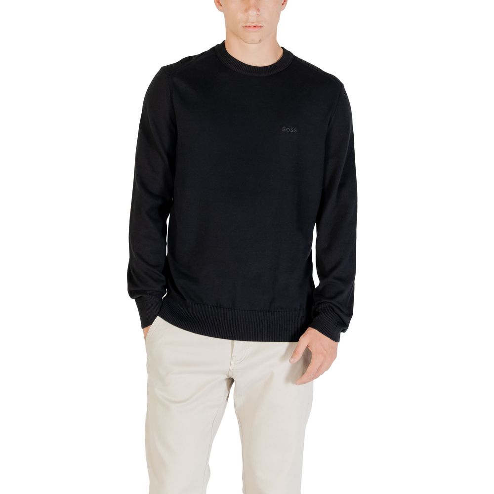 Hugo Boss Black Cotton Sweatshirt for Men